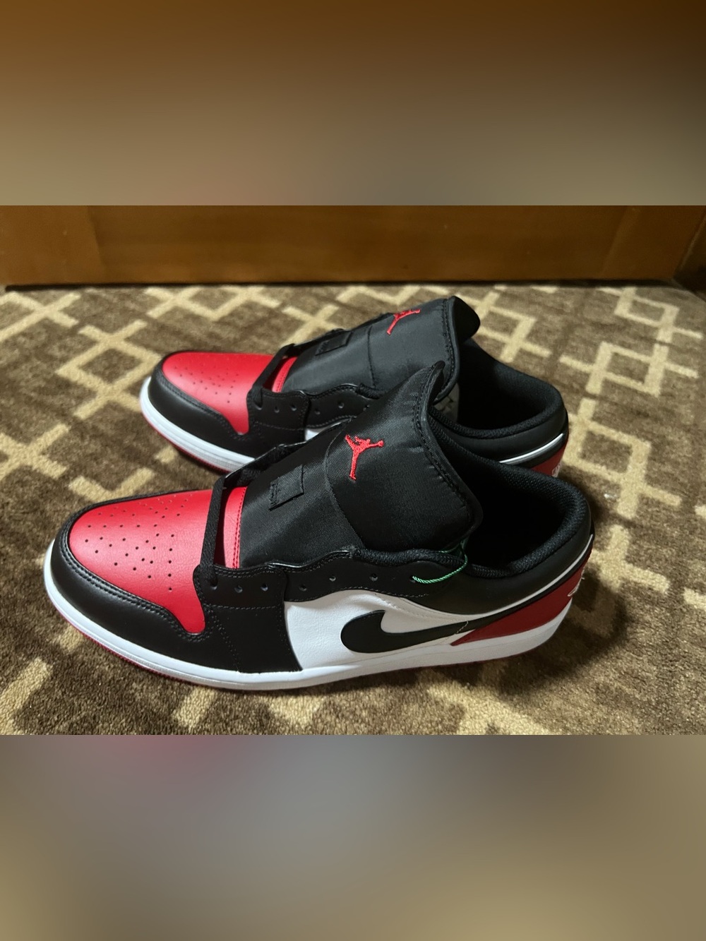 Nike Red and Black Low-Top Sneakers